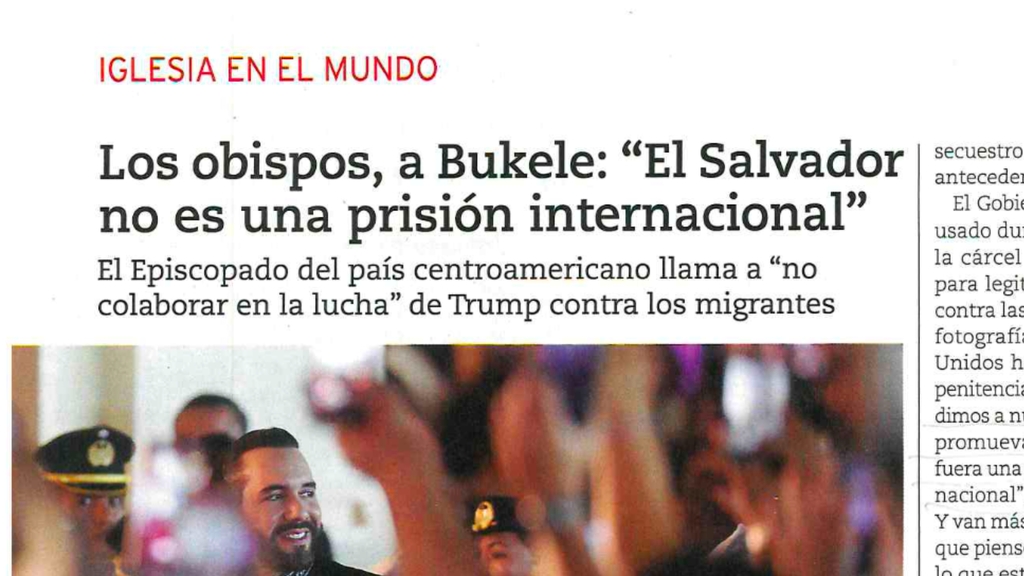 «El Salvador no es una cárcel internacional» La Conferencia Episcopal del Salvador pide humanidad para los migrantes «Son hermanos y hermanas que huyen de situaciones difíciles en busca de una vida digna»